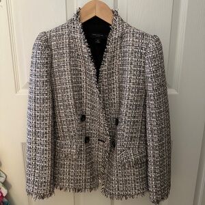 Ann Taylor Black and White Tweed Blazer
